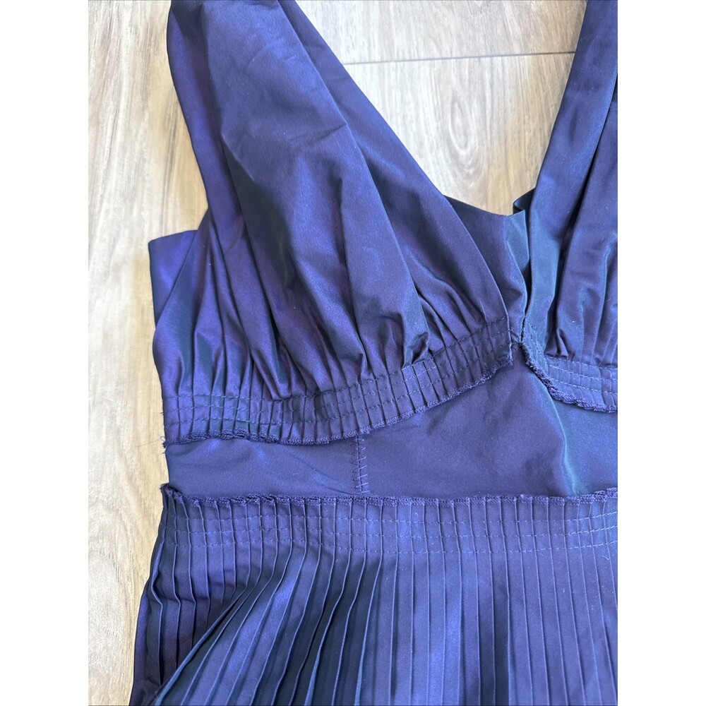 BCBGeneration Deep Purple Pleated Mini Dress - Picture 4 of 8
